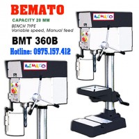 Máy khoan bàn và taro Bemato BMT-360B, khoan 20mm taro M4~M12, tốc độ vô cấp.